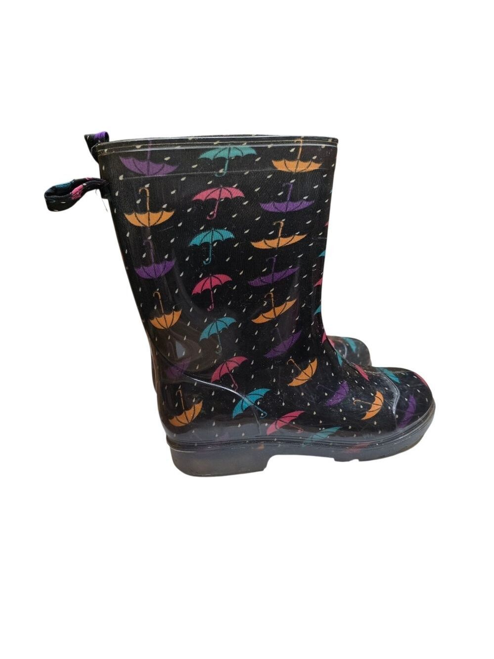 Capelli New York Colorful Umbrella Print Rain Boots Girls Dual Sizing 1/2